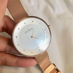 Skagen Rose Gold Stainless Steel Bracelet Watch